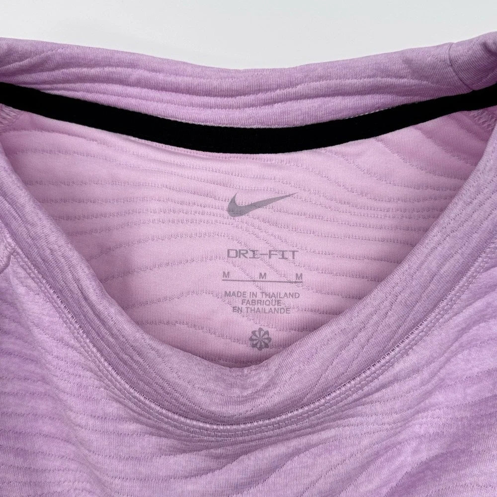 Nike Golf Dri-Fit Tour Men's Medium Quilted Crew Neck Pink Sweatshirt MSRP $105